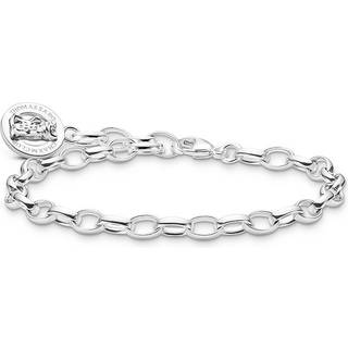 Thomas Sabo X0291-001-21 Charm-Armband mit Goldbären Logo-Ring Silber