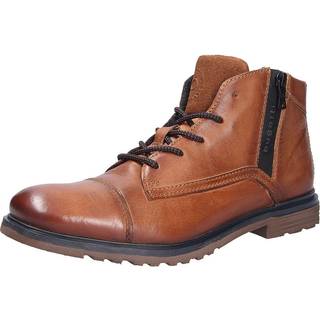 bugatti Herren Schnürboots braun, cognac Glattleder