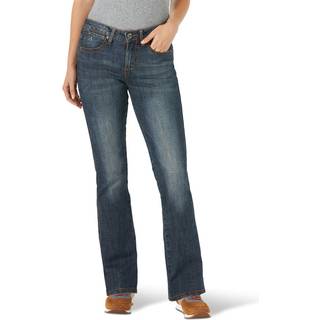 Wrangler Womens Aura ?jeblikkeligt slankende Mid Rise Boot Cut Jeans Autumn Gold 14 US