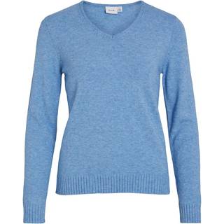 VILA dame strik VIRIL - Blissful Blue LIGHT MELANGE - S