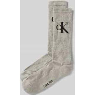 Calvin Klein 2-pak Monogram Crew Socks - Grey - Str 43/46