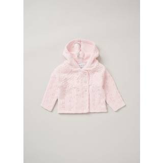 Rock-A-Bye Baby Boutique Rock-A-Bye Baby Boutique Pink Double Knit Hooded 100% Cotton Cardigan