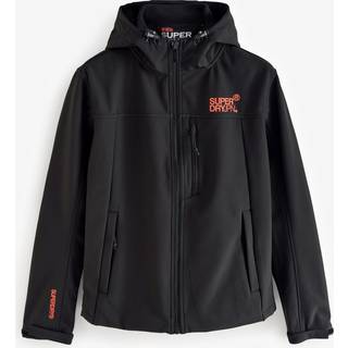 Superdry Superdry Black Hooded Soft Shell Trekker Jacket