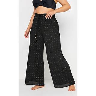 Yours Curve Yours Curve Black Meic Tassel Beach Trousers