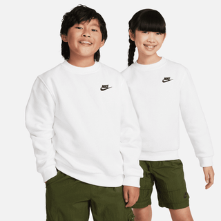 Nike Sportswear Club Fleece-sweatshirt til større børn - hvid - XS