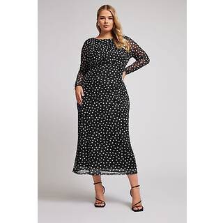 Yours Curve Yours Curve Black London Mesh Dress
