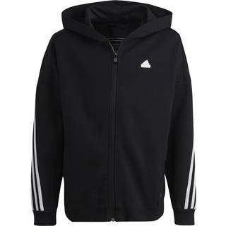 Future Icons 3-Stripes Full-Zip Hooded træningstop - Black / White - 152