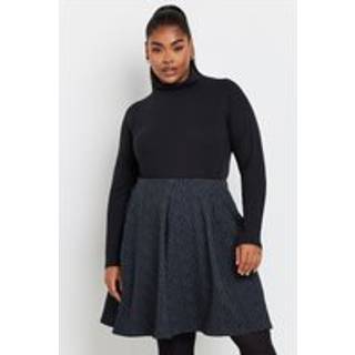 Yours Curve Yours Curve Animal Jacquard Animal Flippy Skirt