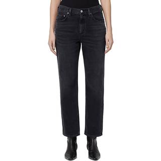Agolde Valen mid-rise straight jeans - black - XXS