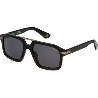 Police Mand SPLP28 FORTY 1 700 Solbriller Acetat Sort Røg Firkantet Normal