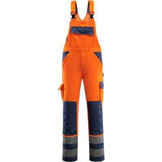 MASCOT SAFE COMPLETE Barras overall med knælommer, hi-vis orange/marine - 82C64