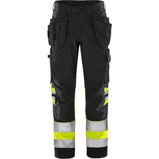 Fristads 131975 HiVis Green håndværkerbuks kl.1 2640 GPLU Hi-Vis Gul/Sort C66