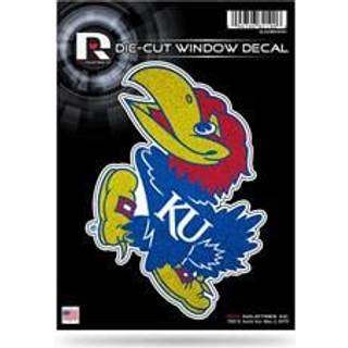 Rico Industries NCAA Kansas Jayhawks Sportsfan Automotive Decals Red Black and Yellow One St?rrelse