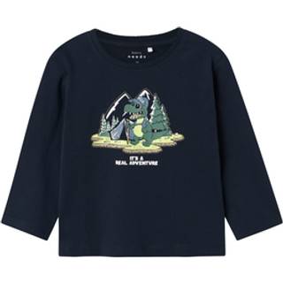 NAME IT Langærmet Bluse Victor Dark Sapphire