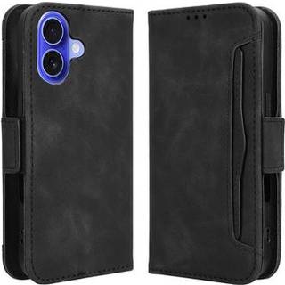 iPhone 16 Plus Kortholder Pung Etui - Sort