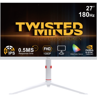Twisted Minds Artic Pro Series 27” FHD, 180Hz, Fast IPS, 0.5ms, HDR400 Gamingskærm