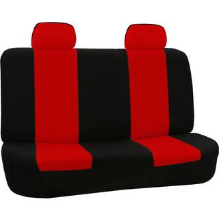 FH Group Car Seat Cover til bags?det r?d klud - Universal Fit bageste s?deovertr?k til biler med solid b?nkbils?debeskytter til hunde og b?rns bi