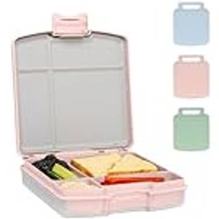 Ubbi Bento frokostboks til børn tilbage til skolen med 4 rum BPA-fri lækagesikker opvaskemaskine sikker madsikkert materialet portion-kontrollere