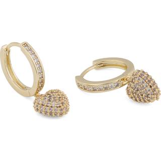 SNÖ of Sweden Stina Heart Ring Pendant Earring Gold/Clear