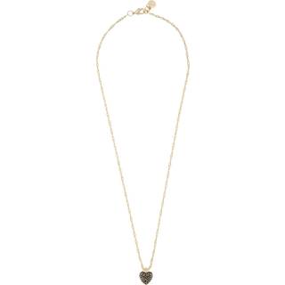 SNÖ of Sweden Stina Heart Pendant Necklace Gold/Black 42cm