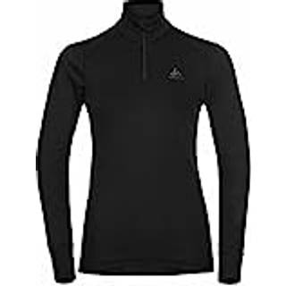 Odlo Women's Top Turtle Neck L/S Half Zip Active Warm Syntetisk undertøj Damer størrelse M farve sort