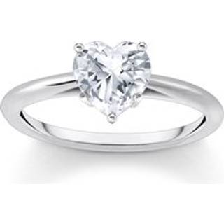 Thomas Sabo TR2476-051-14-54 Silberner Ring mit Weißem Stein in Herzform Damen