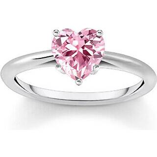 Thomas Sabo TR2476-051-9 Damen-Ring Pinkfarbenes Herz Silber