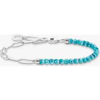 Thomas Sabo A2099-404-17 Charm-Armband Silber und Türkisfarbene Beads