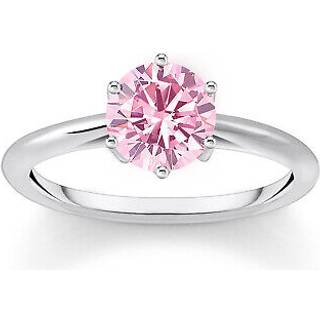 Thomas Sabo TR2474-051-9 Silber-Ring für Damen Pinkfarbener Stein
