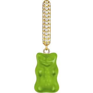 Thomas Sabo CR727-414-6 Ohrring Einzel-Creole grüner Goldbär Silber vergoldet