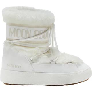 Moon Boot Women's Low Track Faux Fur Water-Repellent White, 38