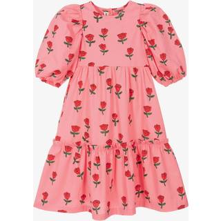 Mini Rodini Roses Kjole Pink 116/122 cm  Lyserød  116/122 cm  kvinde