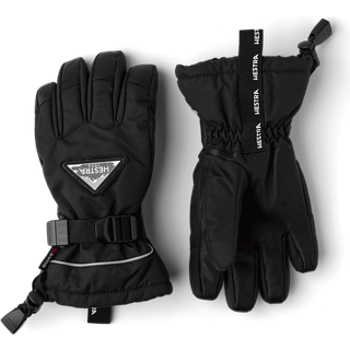 Hestra Kid's Skare CZone Junior 5 Finger Handsker Børn størrelse 5 farve sort