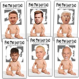 Baby shower spil - Find babyen far skrabe af ber?mthedskort Baby shower festspil forsyninger - 36 kort (BA01 -Bair)