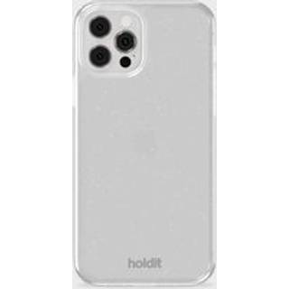 iPhone 12 / 12 Pro Holdit Glitter Mobil Cover - Hvid