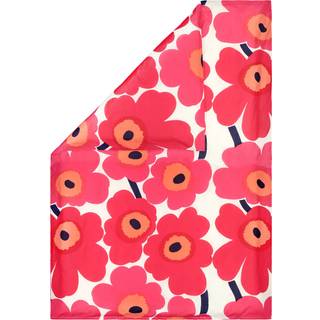 Marimekko Unikko Dynebetræk t / Rødt 140x200 Cm - Dyner Bomuld Hvid - 074197-001