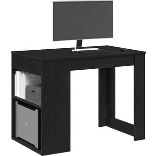 Skrivebord Med Skuffe Og Hylde 102X62X77,5 Cm - Sort