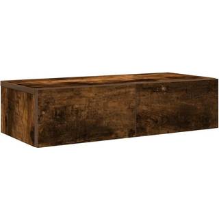 Væghylde Med Skuffer Konstrueret Træ - Røget eg / 60 x 26.5 x 15 cm