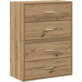 skabe med 2 skuffer 2 stk. 60x31x40 cm egetræsfarvet