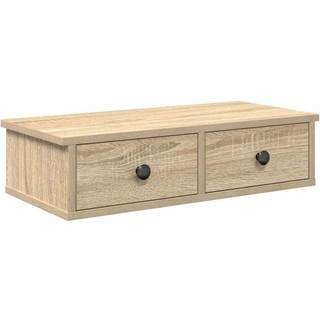 Væghylde Med Skuffer 80X34X17 Cm Konstrueret Træ - Sonoma-eg / 60 x 25 x 15 cm