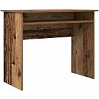 skrivebord 90x50x74 cm konstrueret træ antikt trælook