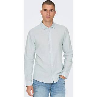 ONLY & SONS Caiden LS Linen Shirt Cashmere Blue