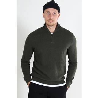 ONLY & SONS Mace Regular Half Zip Knit Olive Night