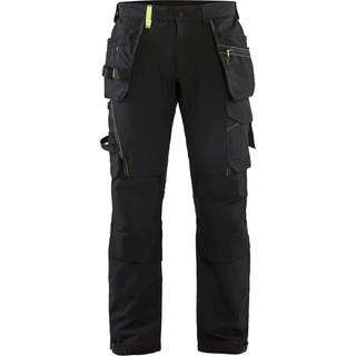 Blåkläder 1522 Håndværker Buks 4-vejs Stretch / Håndværker Arbejdsbuks 4-vejs Stretch - D100 - Sort/High Vis Gul