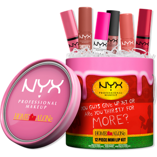 NYX Professional Makeup Home Alone 12 Piece Mini Lip Kit Gavesæt til læber - 1 stk.