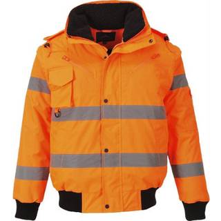 Hi-Vis 3-i-1 pilotjakke - Orange (Størrelse: XL)