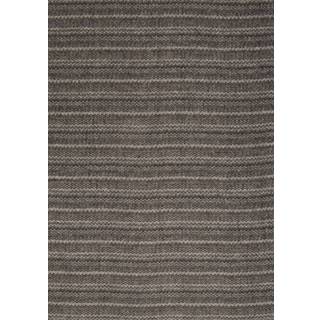 Uldplaid - 100% Ny ren uld - 130x200 cm - Blødt uldtæppe i mønstret mørkegrå - Nordstrand Home plaid