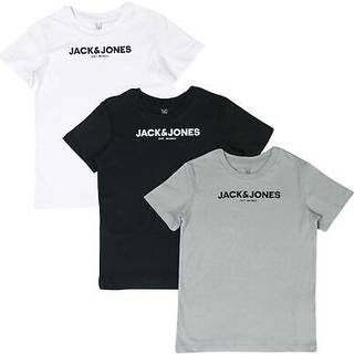 JACK & JONES Drengenes Harry T-shirts 3-pak Hvid/Sort/Aluminim