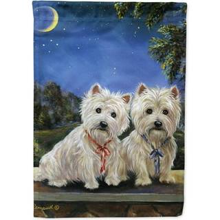 Caroline's Treasures PPP3122GF Westie Moonlight Stroll Garden Flag Mailbox Flag Dekorativt g?rdflag Banner uden for g?rdhave Kunstv?rk Yard Flowe