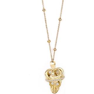 Philipp Plein PJ4AA03NU Damen-Halskette Skull Crown Goldfarben